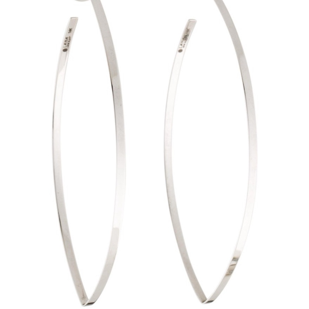 Lana Jewelry Blake 14k White Gold Hoop Earrings